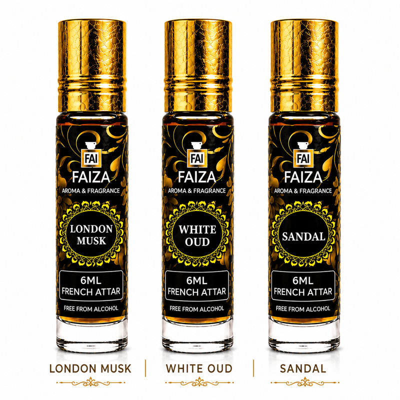 Long Lasting Attar Gift Box – 3 Premium Perfume Oils