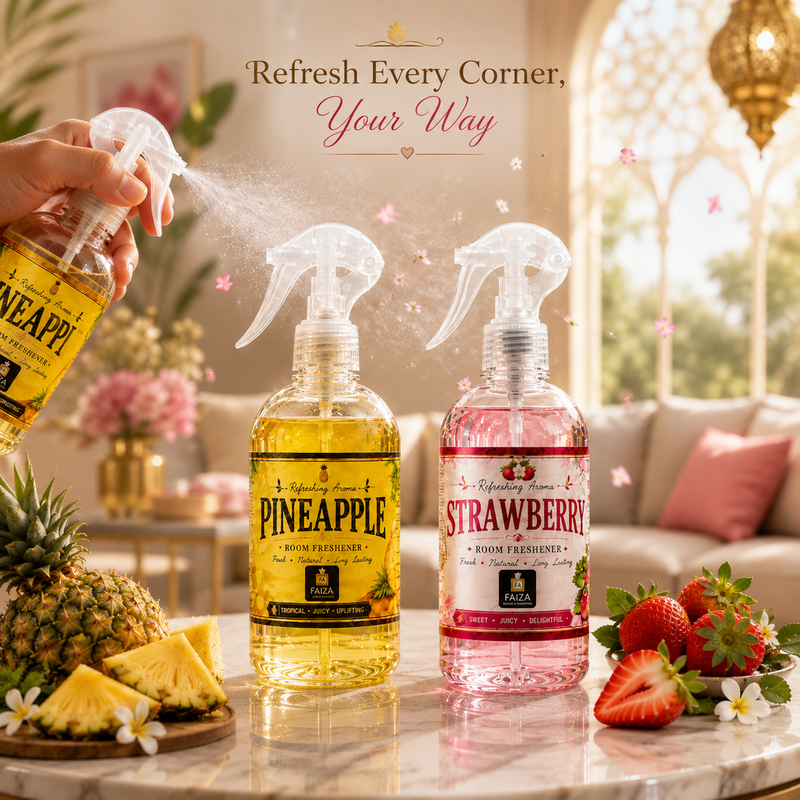 Pineapple & Strawberry Room Freshener Combo Offer | 2 x 300ml | Faiza Aroma