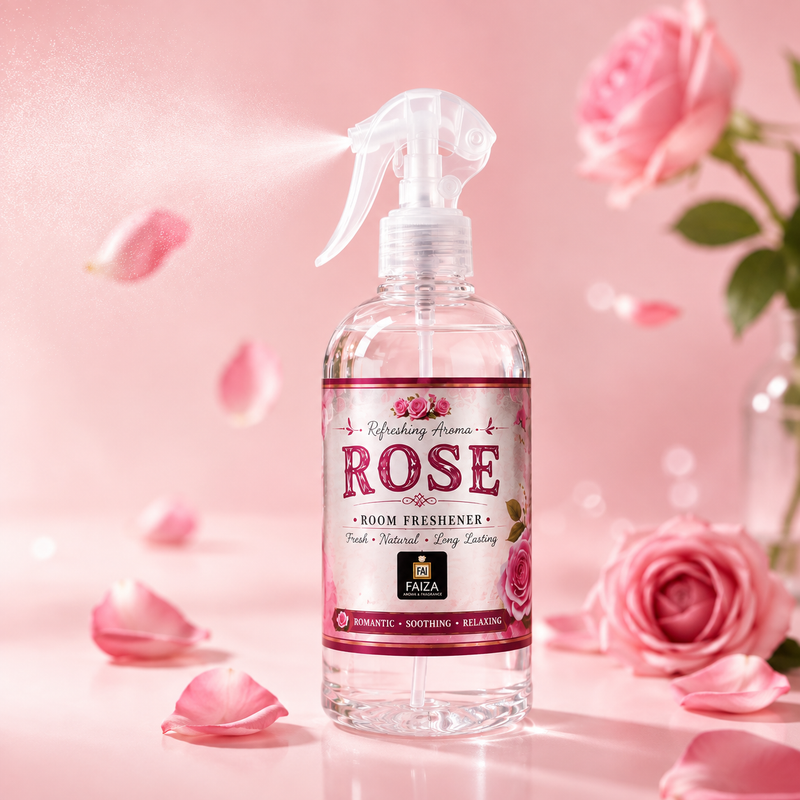 Rose Room Freshener Spray 300ml | Long Lasting Floral Air Freshener | Faiza Aroma