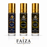 Faiza Aroma Premium Attar Collection – 3 Pcs Luxury French Attar Gift Set