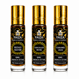Faiza Aroma Luxury Attar Collection – 3 Pcs Premium French Attar Gift Set