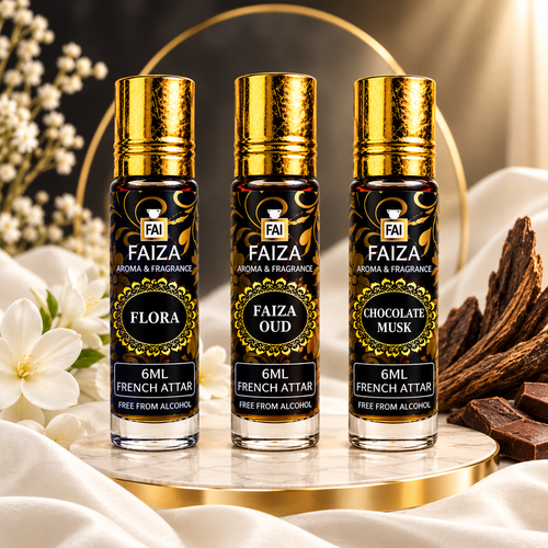 Faiza Aroma Signature Attar Collection – 3 Premium French Attars