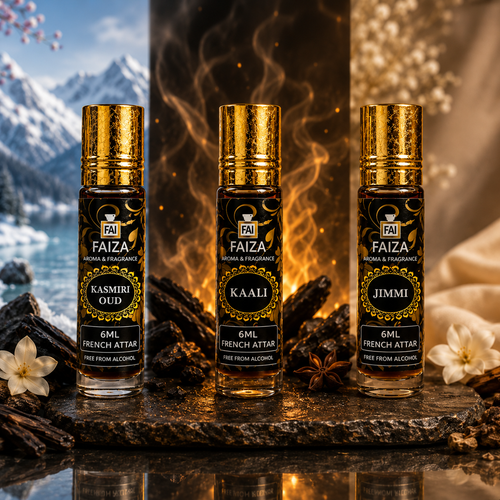 Faiza Aroma Bestselling Attar Collection – 3 Pcs Alcohol Free French Attars